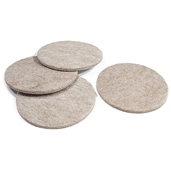 Richelieu America 235728 3 in. TruGuard Round Heavy Duty Self Adhesive Felt Pads; Tan - Pack of 4 235728 - main